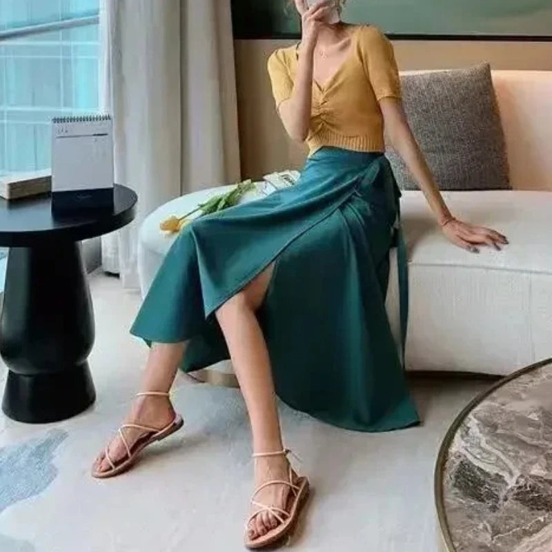 Women Floral Print Chiffon Skirt Beach Bikini Cover Up Wrap Scarf Swimwear Pareo Sarong Dress Solid Ruffle Casual Beach Dress